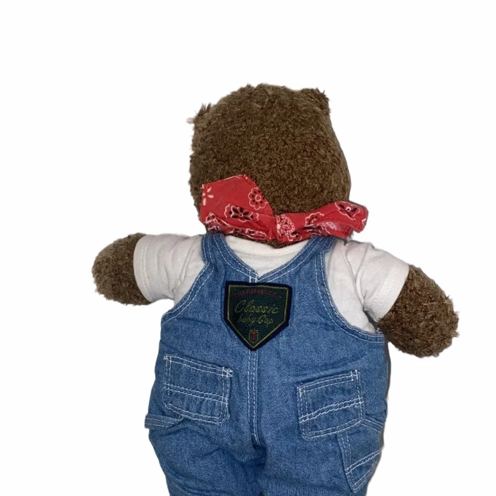 Classic Baby Gap Teddy Bear Plush Denim Overalls 14